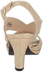 Easy Street Women's Christy Heeled Sandal, Gold