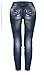 Laty Rose Women Skinny Ripped Distressed Destroyed Jeans Butt Lifter Mid Rise Wide Waistband Denim Pants Pantalones Colombianos Levanta Cola Blue 7