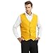TOPTIE Waiter Uniform Unisex Button Vest for Supermarket Clerk & Volunteer-Yellow-US Size S