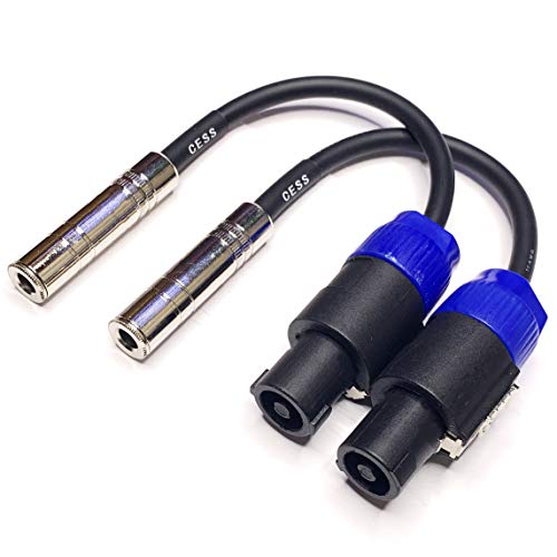 CESS-025 1/4 TS Female To Speakon Speaker Cables - Speakon to 6.35 mm Mono Jack Adapter - Speaker Pl - //medicalbooks.filipinodoctors.org