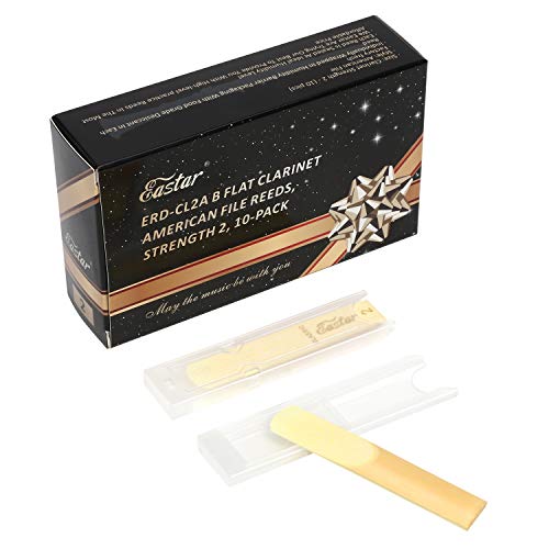 image for Eastar 10 Pack Bb Clarinet Reeds 2.0 ERD-CL2A, American File B Flat Cl