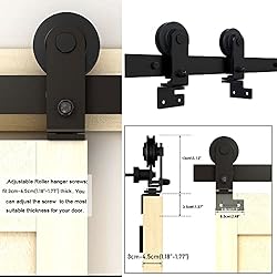 CCJH 42" Bi-Folding Sliding Barn Door Hardware Kit