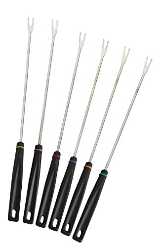 Set Of Six Stainless Steel Fondue Forks - Thumbnail 2