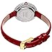 Burgi Women's BUR195 Swarovski Crystal & Diamond Accented Watch - Comfortable Leather Strap in A Gift Box (Rose Gold & Red)
