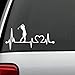 Bluegrass Decals K1080 Lady Golfer Ladies Golf Heartbeat Lifeline Decal Sticker