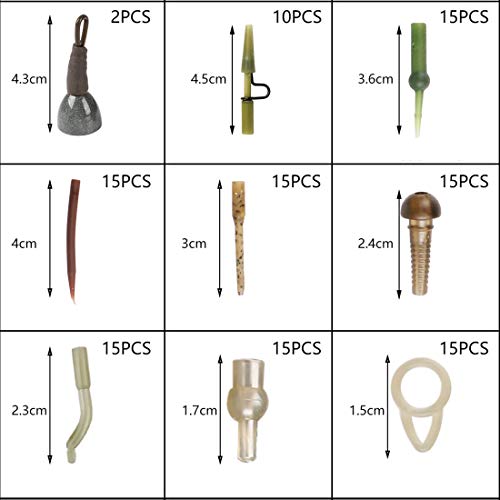 xie 152 Angelzubehör Set mit Angelkoffer inkl. Angelwirbel Snaps Jighaken – Bild 6