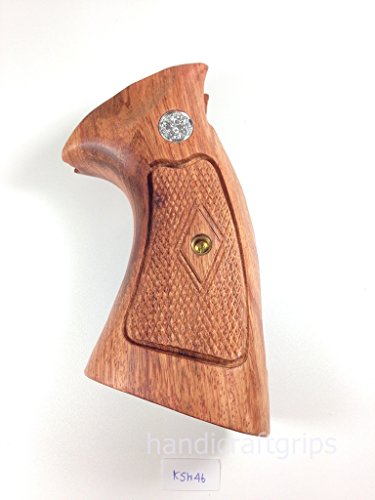 New Smith & Wesson K/L S&W K L Frame Square Butt Revolver Grips Hardwood Hard Wood Finger Groove Smooth Handmade Beautiful Handcraft Special Design Grip Sport for Men Birthday Gift #Ksw46