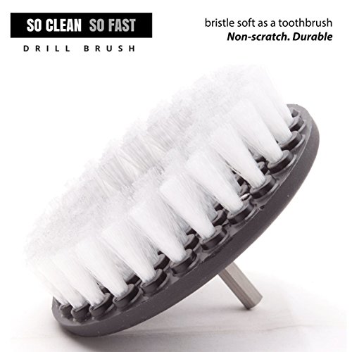 NonScratch Scrub Brush Drill Attachment Clean Fiberglass Tub