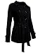 NE PEOPLE Womens Classic Solid/Plaid Double Breasted Pea Coat Jackets with Belt in Various Styles