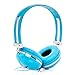 RockPapa Stereo Over Ear Star Wired Headphones Adjustable Earphones for Kids Childs Boys Girls Adults / MP3 MP4 DVD Phones Tablets Computer Blue