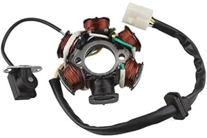 AQUIVER AUTO PARTS New Magneto Stator 6-coil 5-wire for 50cc 70cc 90cc 110cc 125cc ATV Quad Go Kart