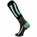 Pure Athlete Ski Socks - Best Lightweight Women Men Warm Skiing Socks (Black/Mint Green, L/XL)