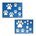 Dogdotnet Dog Cat Paw Print Stencils, 2 Sheets per Pack Various Paw Print Sizes, 4", 3", 2.5", 2", 1.75" 1.5", 1" Tall primary