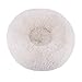 WonderKathy Modern Soft Plush Round Pet Bed for Cats or Small Dogs, Mini Medium Sized Dog Cat Bed Self Warming Autumn Winter Indoor Snooze Sleeping Cozy Kitty Teddy Kennel (S(19.7″Dx7.9″H), White)thumb 1