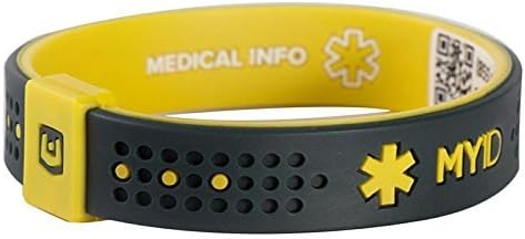 ENDEVR MYiD Sport Electronic Idenity Waist Band ID Band SM Charcoal / Yellow by Endevr