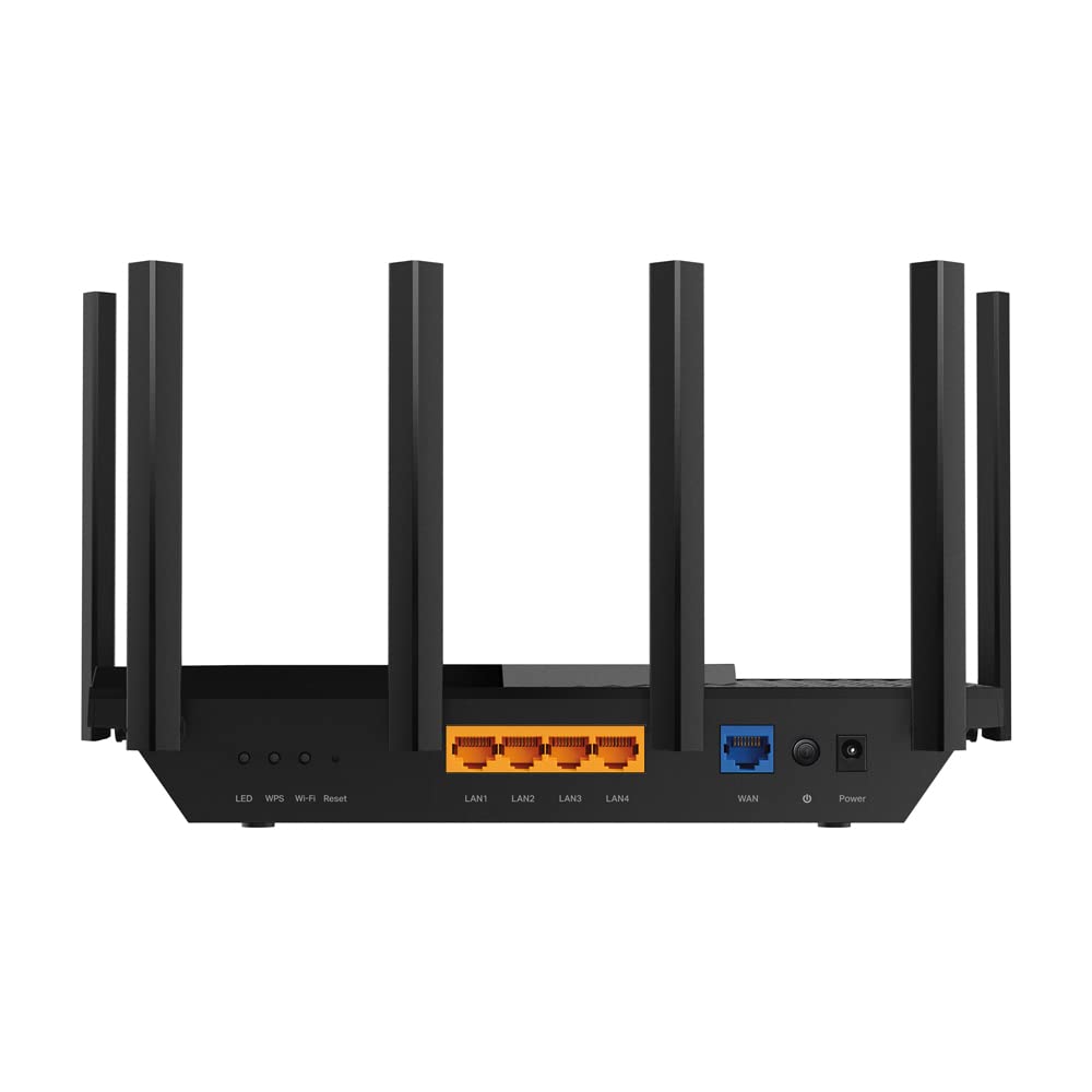 TP-Link Archer AXE75 AXE5400Mbps WiFi 6E Router Tri-Band, Gigabit Ethernet Ports, USB 3.0, WiFi Booster, 512MB RAM, OneMesh, WPA3, Ideal for Gaming, HomeShield, Compatible with Alexa