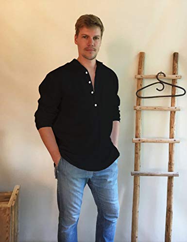 2 URRU+Hipster+Henley+Sleeve+Shirts