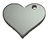 RMP Stamping Blanks, 3/4 Inch Heart with Right Side Hole, Aluminum 0.063 Inch (14 Ga.) - 50 Pack