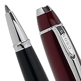 Cross Special Distinctively Dapper-affinnity Crimsonly Royal Red and Cross Signature Mid Ring with Black Gel Ink Rollerball Pen