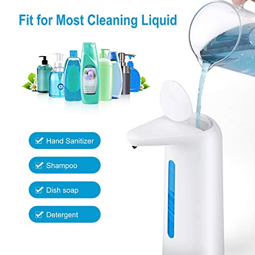 Automatic Soap Dispenser, Touchless Hand Soap Dispenser, Countertop/Wall Mounted Soap Dispenser[17oz / 500ml, Battery Operated] with Infrared Motion Sensor Waterproof Base for Office, Station etc.