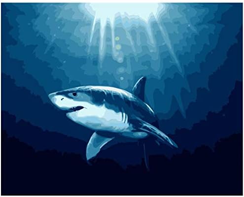 Warreal DIY Malen Nach Zahlen,Malen Nach Zahlen DIY Unterwasser Killer