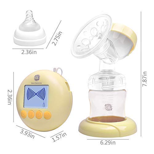Gland USA - P25 Premier Double Electric Breast Pump. CE and FDA Approved Breastfeeding Breast Pump Dual of Germany PPSU Ultra-Quiet Powerful 9 Levels Massage Suction. HD LCD Display. - Thumbnail 7