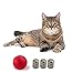 YOFUN Interactive Cat Toy 360 Degree Self Rotating Ball Automatic Light Toy for Pet, Batteries Included, Plus Extra Batteries, Pink