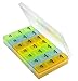 Pill Organizer Box with Snap Lids| 7-Day AM/PM | Detachable Compartments for Pills, Vitamin. (Large 8)