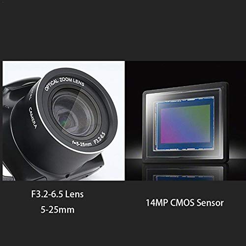 RSGK 14-Megapixel-Spiegelreflexkamera, Spiegelreflexkamera mit 20-fachem Digitalzoom und 3,5-Zoll-Bildschirm, USB 2.0… – Bild 6