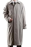 Men's Single Breasted Taupe Full Length All Year Round Raincoat