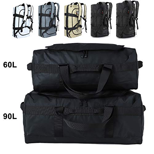 MIER 90L Water Resistant Backpack Duffle Heavy Duty Convertible Duffle