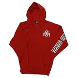 Ohio State Buckeyes Hooded Sweatshirt Zip Up Red Sleeve