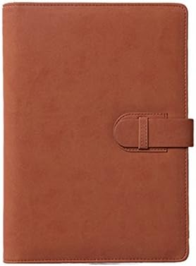 EVIICC Business Notebook Leather Journal Refillable Hardcover A6 Notepad 180 Pages with Inner Pocket Pen Holder