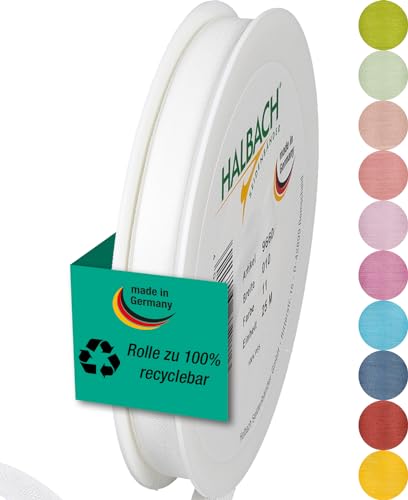Halbach Seidenbänder Cinta de regalo | Ancho 10 mm Longitud 25 m | Cinta de lazo fabricada en Alemania | Cintas de regalo en variedad de colores y anchos, perfecta para envolver y decorar, color: