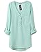 Najia Symbol Womens Summer Casual Long Sleeve Sheer Chiffon Shirts