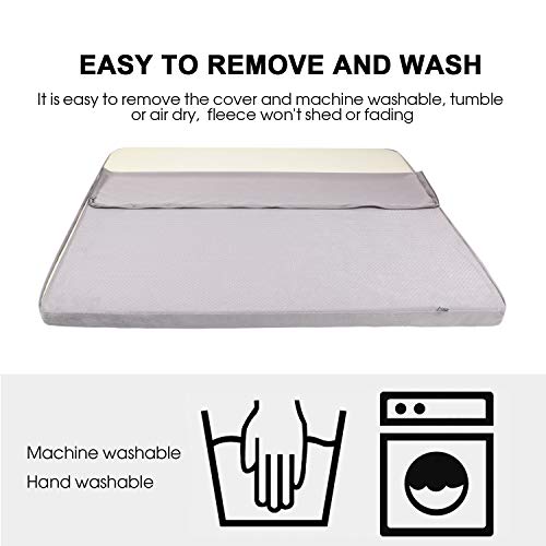 Large Dog Bed Mat Crate Pad Soft Pet Beds with Removable Cover Washable Anti Slip Pet Sleeping