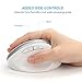 Wireless Vertical Mouse, Jelly Comb SMALL Wireless Mouse 2.4G High Precision Ergonomic Optical Mice with Adjustable Sensitivity 800/1200/1600 DPI, 6 Buttons, 【 For Small Hands 】 (White + Silver)