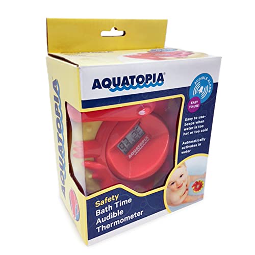 Aquatopia Baby Bath Thermometer Floating Toy with Digital Audible Alarm
