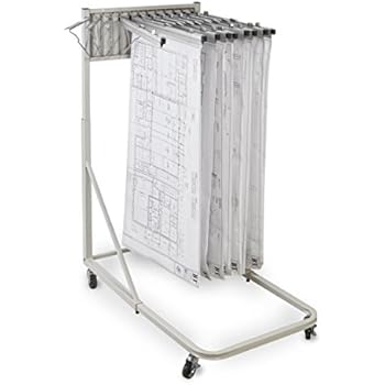 Adir Corp. 613 Vertical File Rolling Stand for Blueprints - Sand Beige