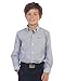 Gioberti Boy's Long Sleeve Plaid and Stripe Dress Shirt
