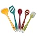 Premium Silicone Kitchen Utensil Set, New 5 Piece Cute Cooking Tool Set By YumYum Utensils
