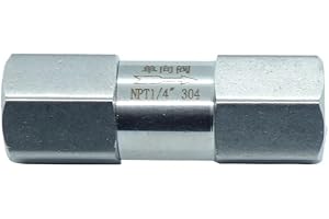 CDQBWKJGFJ 1 Piece Stainless Steel 304 1/4 NPT Female Air Instrument Check Valve One Way Non-Return Valve