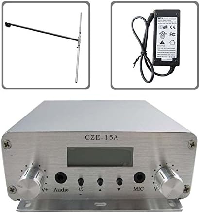 CZH CZE-15A 15W 88MHz~108MHz FM Stereo PLL Radio Broadcast Transmitter DP100 Dipole Antenna