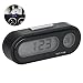 FOLCONROAD Car Dashboard Clock Adjustable Auto Thermometer Vehicle Temperature Gauge with LED Backlight 12/24 Hours -20℃ to 50℃ Black Without Battery,only in Celsius NOT Changed to Fahrenheit