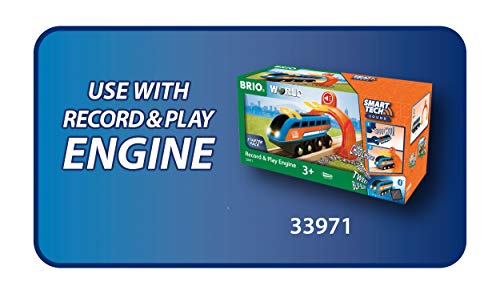 BRIO World 33973 Smart Tech Sound Bahnhof mit Action Tunnel Zubehör Holzeisenbahn Interaktives Spielzeug empfohlen ab 3 Jahren – Bild 3