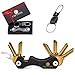 Compact Key Organizer Keys Holder Keychain Made of Carbon Fiber Smart Bottle & Sim Opener Premium Pocket Key Chain Carabiner up to 24 Keys - Loop Piece for Car FOB - Great Gift for Mens (Carbon fiber)