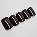 False Nails Bling Art French Fake Burgundy Brown Squoval 24 Acrylic Medium Tips