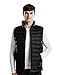 Puredown Men's Packable Down Puffer Vest, Black, L Size
