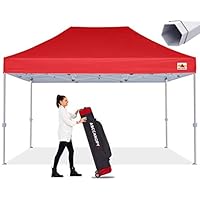 ABCCANOPY Commercial Aluminium Ez Pop Up Canopy Tent 10x15 Premium-Series, Crimson