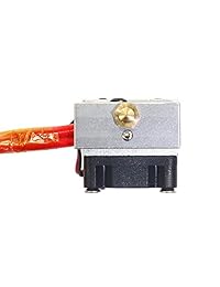 Cabezal de impresión para impresora 3D de 12 V, extrusor de dos colores V6 Hotend Kits con ventilador de refrigeración para boquilla de 0.016 in 0.069 in Filamento 2 en 1 Out